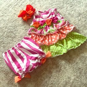 Molly and Millie matching outfit.